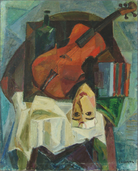 Composición con violín