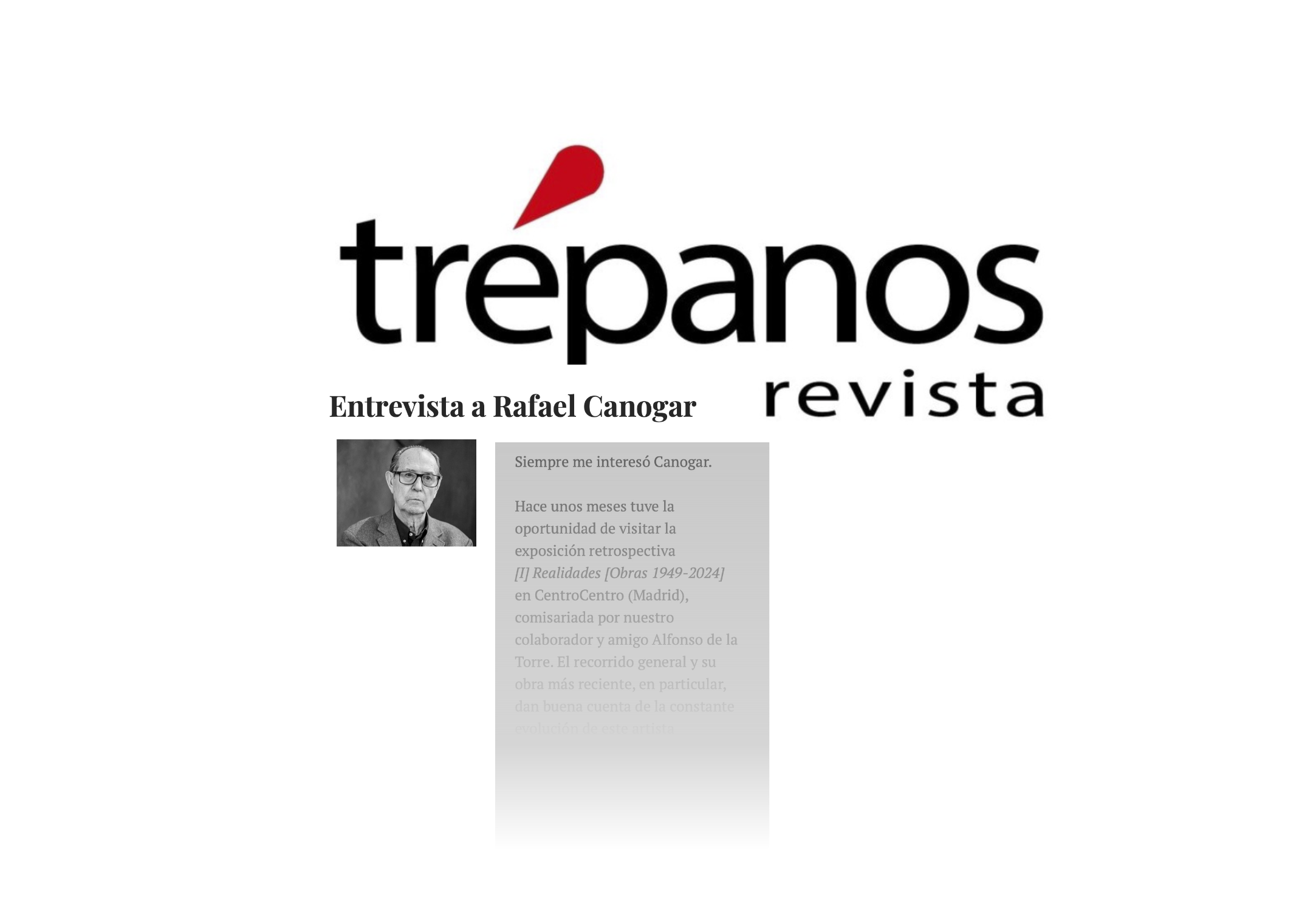 Entrevista revista Trépanos
